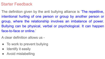 Bullying - 2026 RSHE Guidance