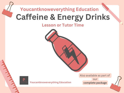 Caffeine & energy drinks PSHE resource for the new 2026 RSHE government guidance in lesson or tutor time format which is ideal for KS3 or KS4.