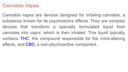 Cannabis Pens and Vapes Lesson or Tutorial
