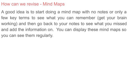 Introduction to Revision Techniques Tutor Time / Assembly