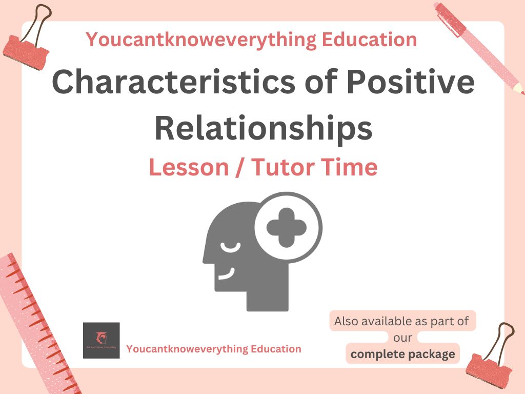 positive relationships KS3 PSHE  RSHE lesson tutor time resource