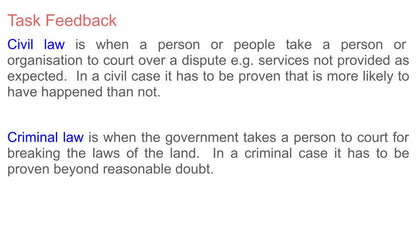 Civil & Criminal Law Citizenship Lesson or Tutorial
