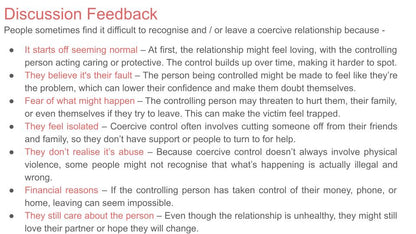 Coercive Control - 2026 RSHE Guidance