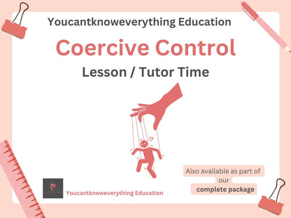 Coercive control PSHE relationships lesson tutor time KS4