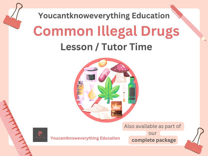 Common illegal drugs and consequences PSHE lesson tutor time 2026 form time.