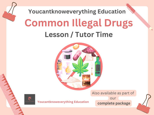 Common illegal drugs and consequences PSHE lesson tutor time 2026 form time.