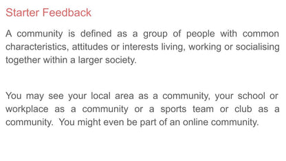 Community Lesson