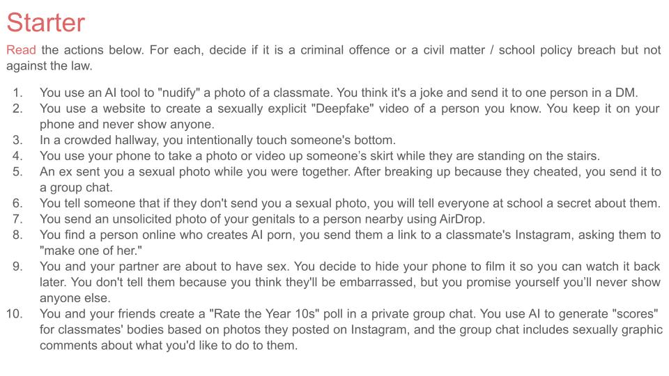 Sexual violence pshe lesson tutor time resource 2026 curriculum