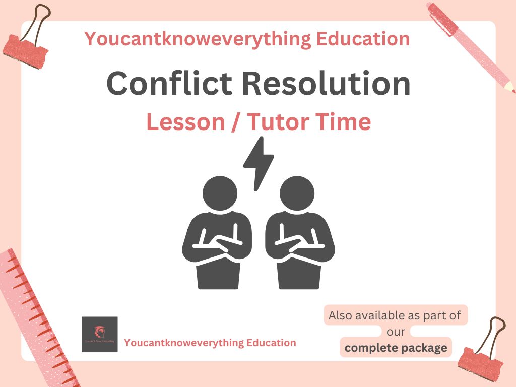 Conflict resolution PSHE RSHE lesson form time tutor time 2026
