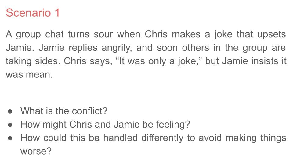 Conflict resolution PSHE RSHE lesson form time tutor time 2026