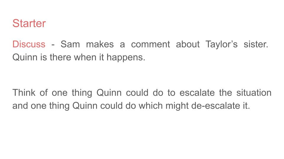 Conflict resolution PSHE RSHE lesson form time tutor time 2026