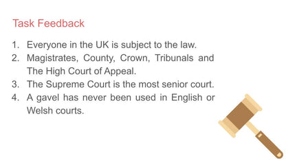 Courts form time tutor time Citizenship lesson resource feedback slide