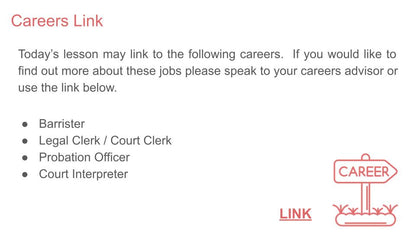 Courts form time tutor time Citizenship lesson resource careers slide