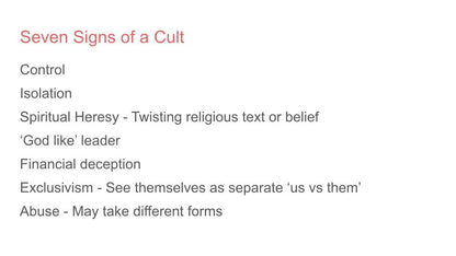 Cults Tutorial
