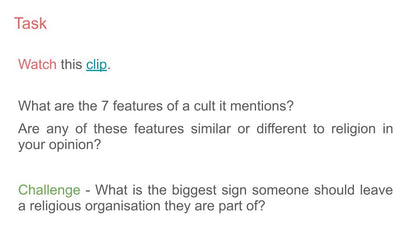 Cults Tutorial