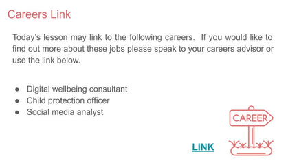 Cyber bullying pshe lesson careers