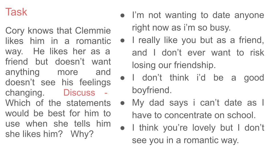 Rejection PSHE lesson tutor time workbook resource 2026 RSHE Guidance