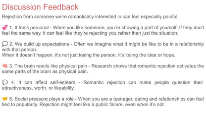 Rejection PSHE lesson tutor time workbook resource 2026 RSHE Guidance discussion feedback