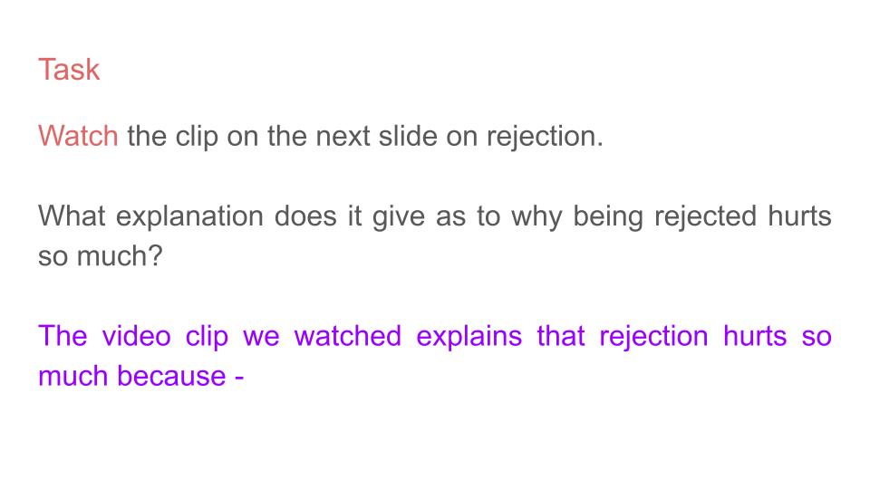 Rejection PSHE lesson tutor time workbook resource 2026 RSHE Guidance clip