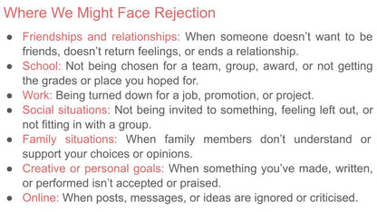 Rejection PSHE lesson tutor time workbook resource 2026 RSHE Guidance