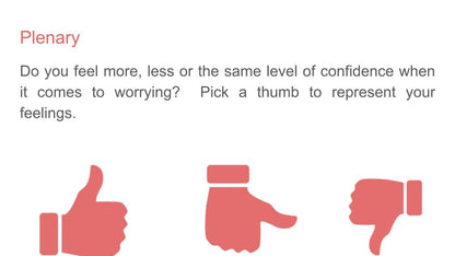 Worry PSHE mental health RSHE 2026 guidance lesson tutor time pupil workbook resource plenary