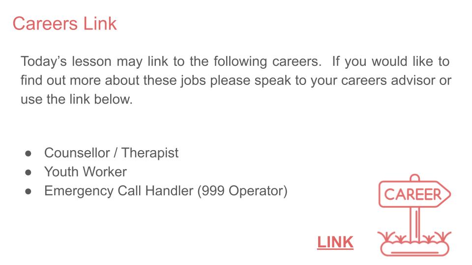 Worry PSHE mental health RSHE 2026 guidance lesson tutor time pupil workbook resource careers