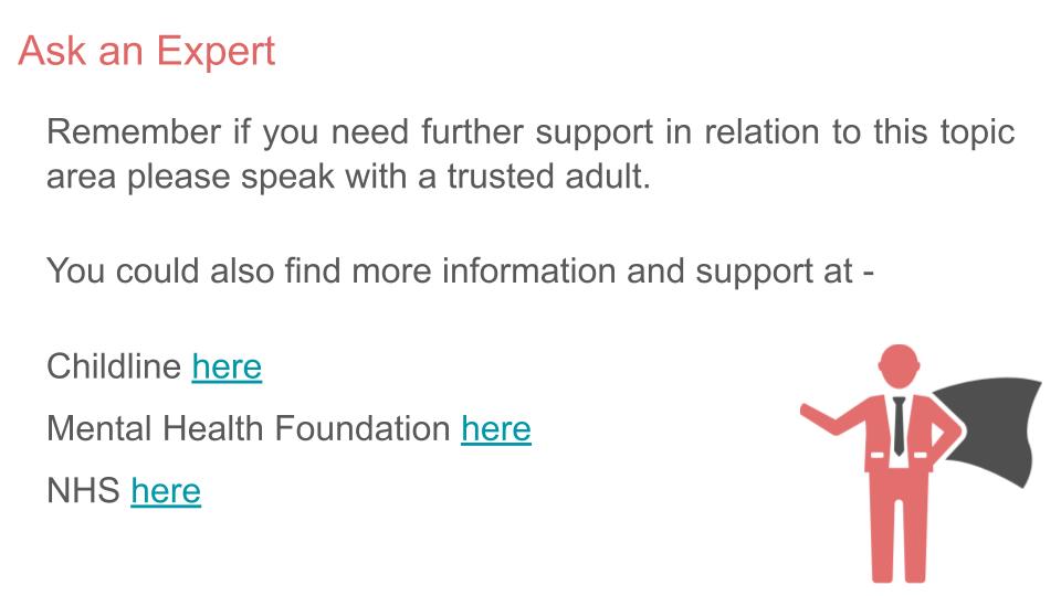 Worry PSHE mental health RSHE 2026 guidance lesson tutor time pupil workbook resource support