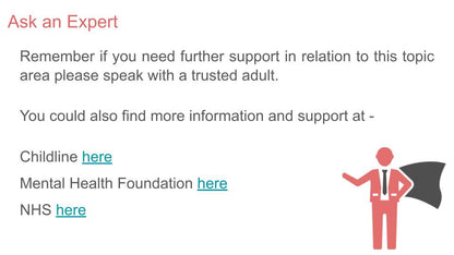 Worry PSHE mental health RSHE 2026 guidance lesson tutor time pupil workbook resource support