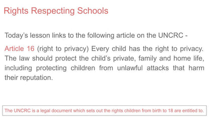 UNICEF PSHE