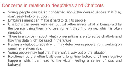 Deepfakes PSHE lesson RSHE online safety resource. chatbots