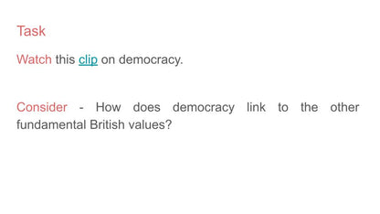 democracy and voting citizenship tutor time / form time  lesson activity on fundamental British values.