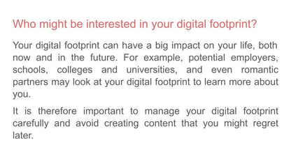 Digital Footprint - 2026 RSHE Guidance