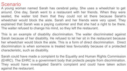 Disability Discrimination Tutorial