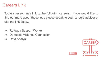 Domestic abuse violence PSHE RSHE lesson tutor time resource 2026 careers