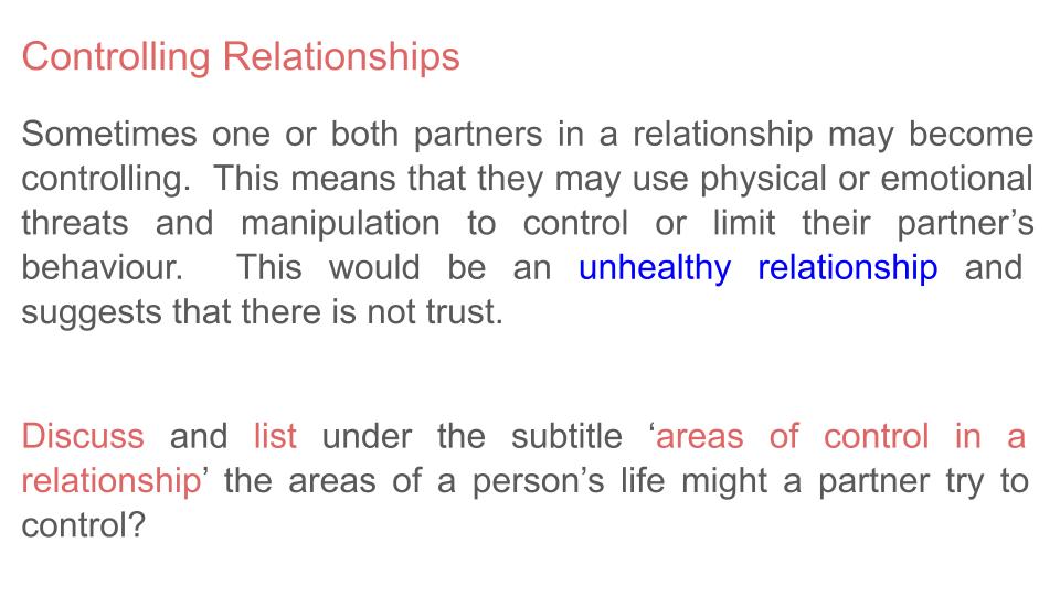 Domestic abuse violence PSHE RSHE lesson tutor time resource 2026 controlling relationships