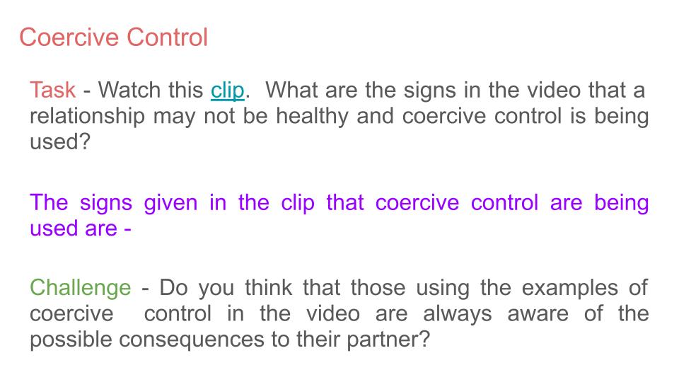 Domestic abuse violence PSHE RSHE lesson tutor time resource 2026 coercive control