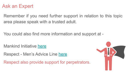 Male Domestic Abuse KS5 Tutor / Form Time PSHE