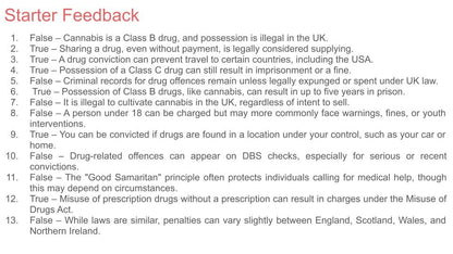 Drugs - Consequences & Dealing with Emergencies KS5