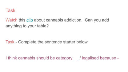 Drugs - Nitrous Oxide & Cannabis Lesson