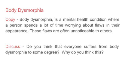 Eating Disorders - Relationships with Food Lesson