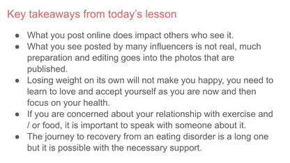 Eating Disorders Lesson