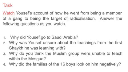 Extremism, Radicalisation & Grooming Lesson