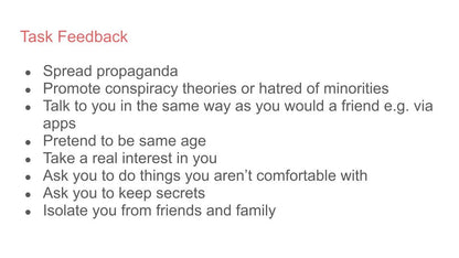 Extremism, Radicalisation & Grooming Lesson