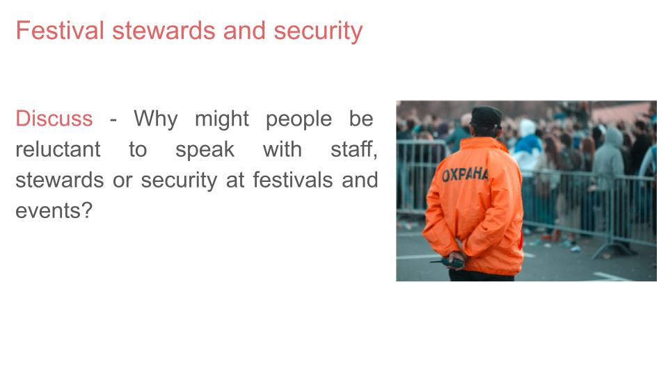 Personal Safety - Festivals & Events Lesson