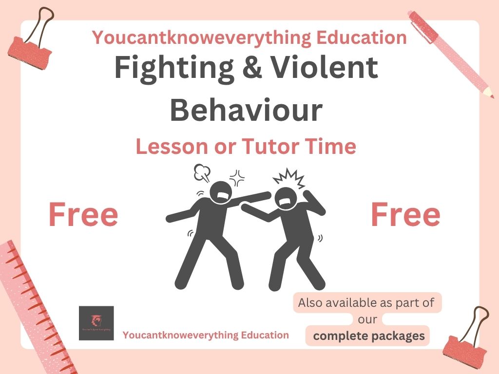 Fighting and violence / violent behaviour PSHE lesson free 2026 one punch can kill resource lesson or tutor time