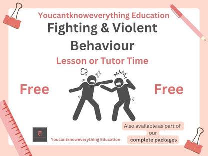 Fighting and violence / violent behaviour PSHE lesson free 2026 one punch can kill resource lesson or tutor time