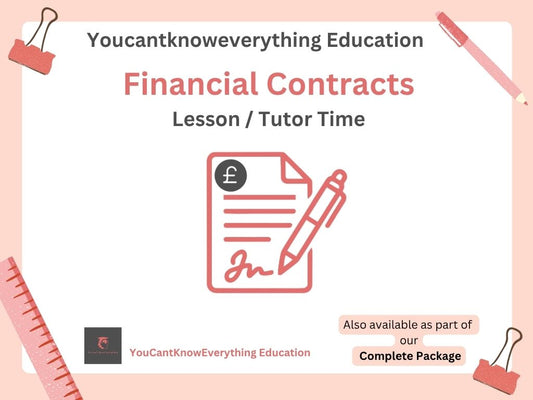 Financial contracts PSHE lesson 2026 tutor time resource