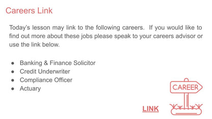 Financial contracts PSHE lesson 2026 tutor time resource careers
