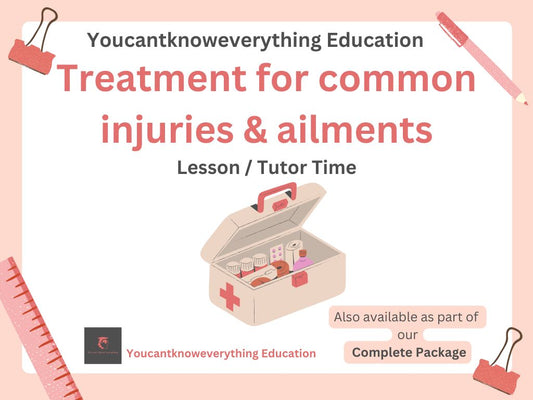 PSHE first aid treatment for common injuries and ailments lesson tutor time resource KS3 KS4