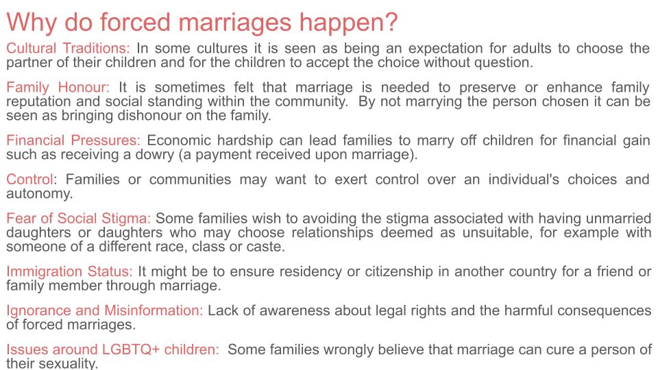 Forced Marriage pshe lesson tutor time 2026 RSHE